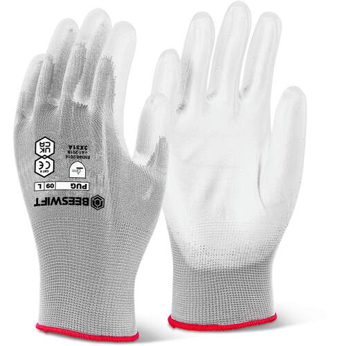 Pu Coated Gloves White