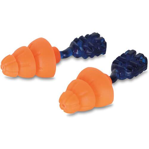 Tri Flange Reusable Ear Plug Snr - Orange