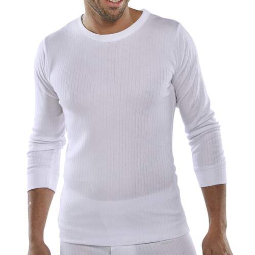 Long Sleeve Thermal Vest White
