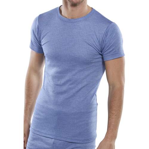Short Sleeve Thermal Vest Blue