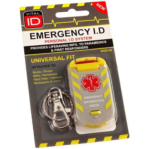 Emergency Id Universal Fit Tag Wsid-05