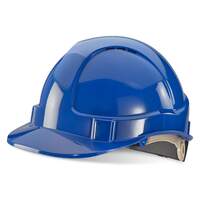 Wheel Ratchet Vented Safety Helmet  Blue