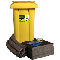 125L General Purpose Spill Kit In 2 Wheeled Bin