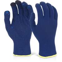 Touch Screen Knitted Glove Blue Lge
