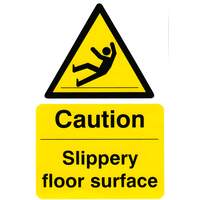 Caution Slippery Floor Surface 200mm X 300mm (Pack 5)