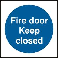 Fire Door Keep Closed Sav(Pk5) 100mm X 100mm