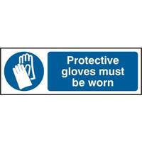 Gloves Must Be Worn Rpvc (Pk5) 300mm X 100mm