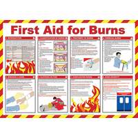 First Aid For Burns Poster