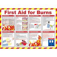 Click Medical First Aid For Burns Poster A603