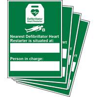 Nearest Automated Defibrillator Sign
