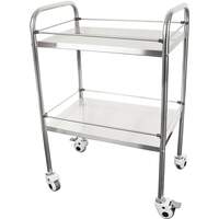 Two Tier Stainless Steel Medical Trolley