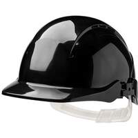 Concept Core Full Peak Black Slip Ratchet Vented Helmet