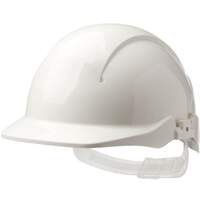 Concept Full Peak White Slip Ratchet Helmet
