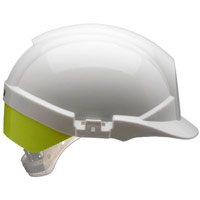 Reflex Safety Helmet White C/W Orange Rear Flash White