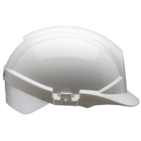 Reflex White Slip Ratchet Helmet With Silver Flash