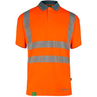 Envirowear Hi-Vis Polo Shirt Short Sleeve Orange