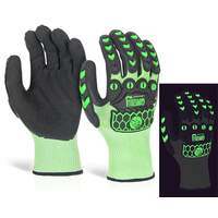 Glovezilla Glow In The Dark Foam Nitrile Glove Green
