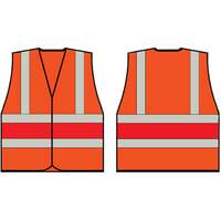 Orange Wceng Vest With Red Band