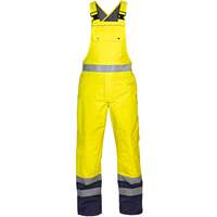 Utting Sns High Visibility Waterproof Bib & Brace Saturn Yellow / Navy
