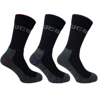 JCB Work Tough Socks Black Mix 6-11 (3 Pack)