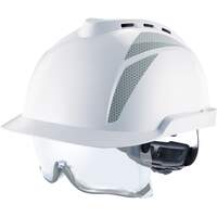 V-Gard 930 Vented Helmet C/W Integrated Spec White/Grey