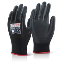Pu Coated Gloves Black