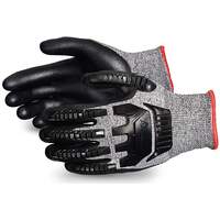 Tenactiv Cut-Resistant Composite Knit Glove With Foam Nitrile Palms - Black/Grey