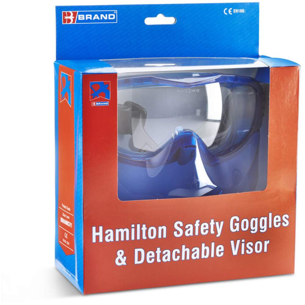 BBrand Hamilton Safety Goggle With Visor BBHAMCV1 Goggles Eye Protection 