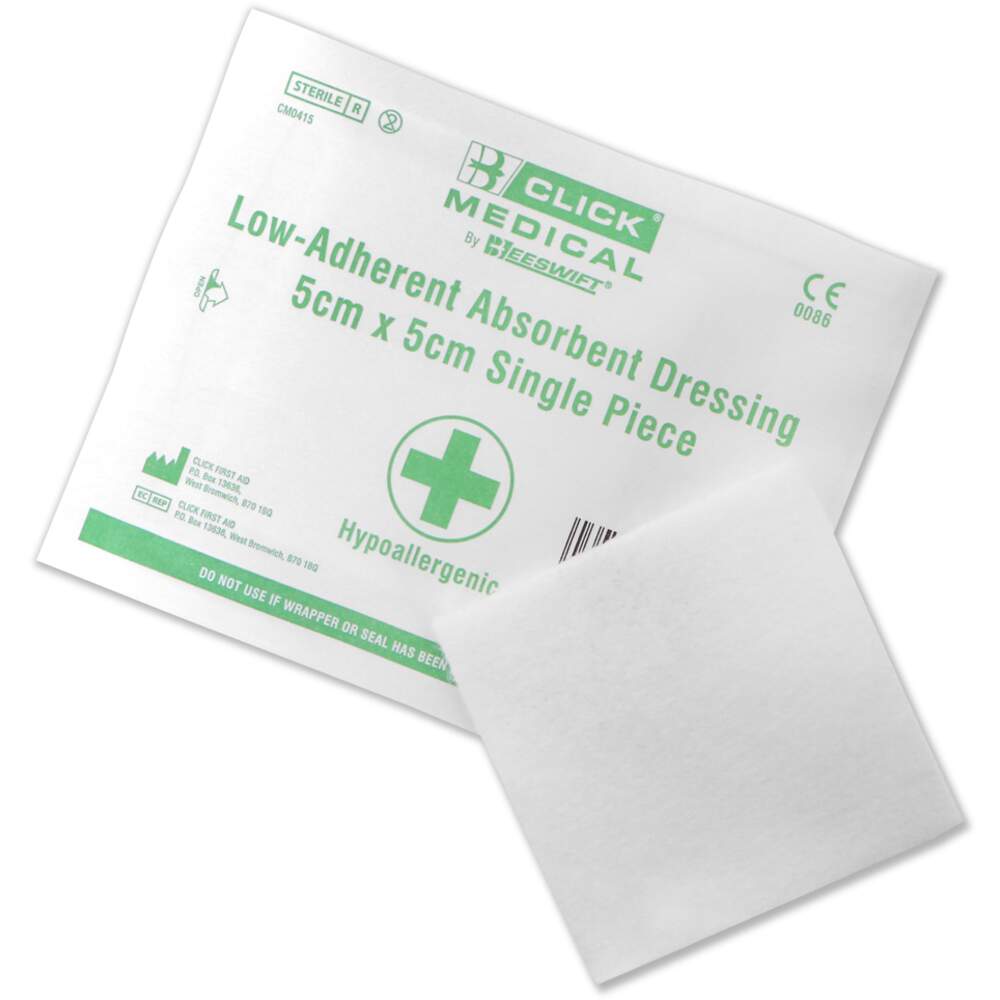 Click Medical Low Adherent Dressing 5x5cm | The PPE Online Shop