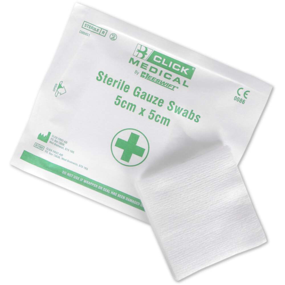 Click Medical Gauze Swabs 5cm X 5cm Sterile | The PPE Online Shop