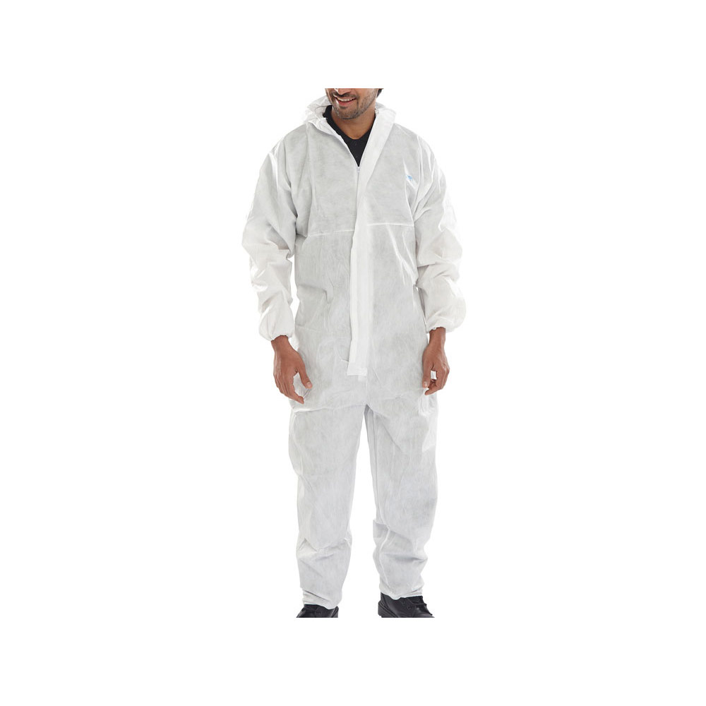 Click Once White Disposable Microporous Coverall Type 5/6 - Large