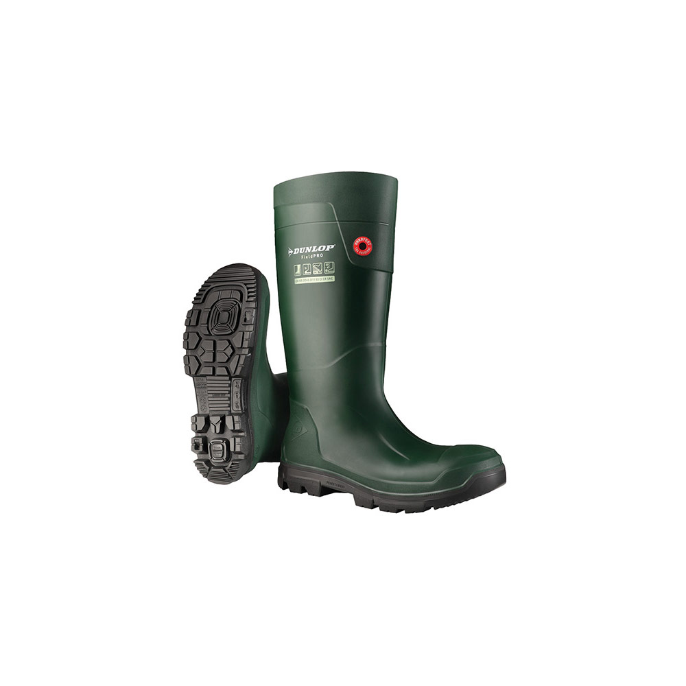 Photos - Safety Equipment Dunlop Purofort Fieldpro Full Safety Wellington Boot - Green - 04 EG62E330 