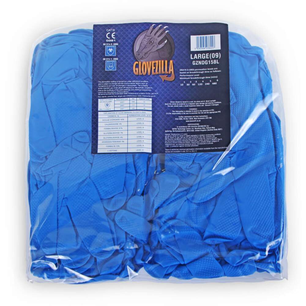 Nitrile Disposable Diamond Grip Glove 30cm Blue XL The PPE Online Shop
