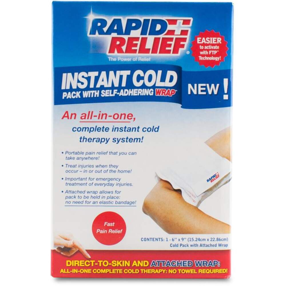 Instant Cold Pack C/W Self Adhering Wrap 5x9 Retail Box