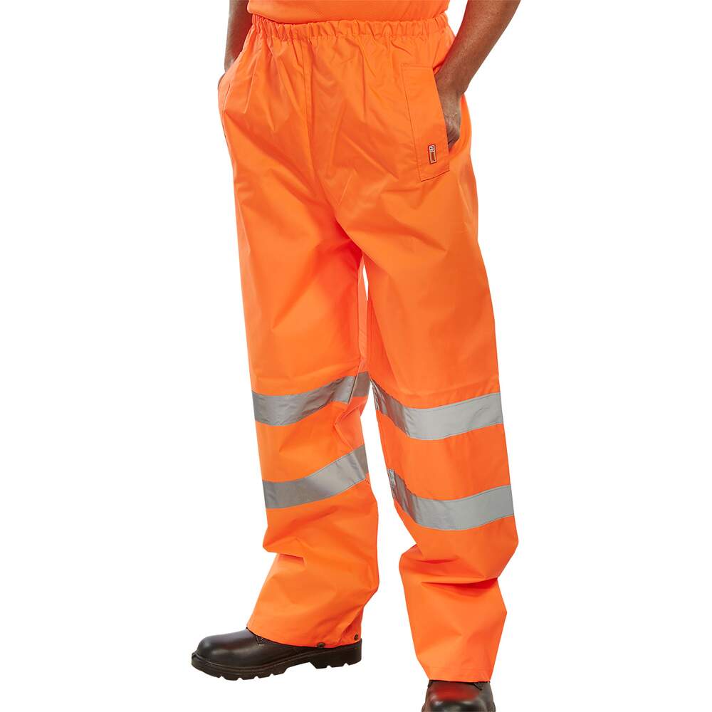 Photos - Safety Equipment Traffic Trousers Orange - Small TENORS