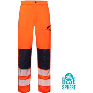 Supertouch Essentials Hi Vis Eco Coolair 4-Way Stretch Trousers - Orange