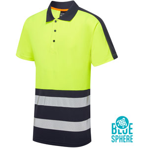 Supertouch Essentials Hi-Vis Eco Coolair Polo Shirt - Yellow
