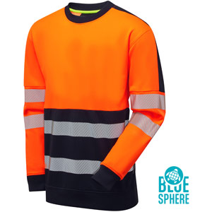 Supertouch Essentials Hi-Vis Eco CottonCool Sweatshirt - Orange
