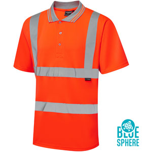Supertouch Eco Hi Vis Bird Eye Polo Shirt - Orange