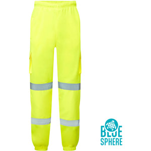 Supertouch Eco Hi Vis Jogging Bottoms - Yellow
