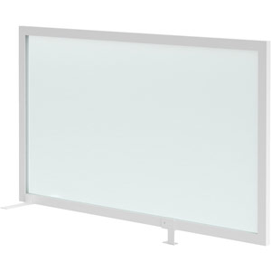 Clear Polyvinyl Desk Mounted Return Screen with Bracket (1200x700mm)