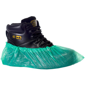 Supertouch CPE Disposable 16 Inch Overshoe - Green