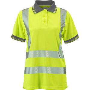Supertouch Ladies Hi Vis Savannah Bird Eye Polo - Yellow