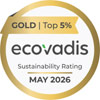 Gold Ecovadis Sustainability Rating 2026
