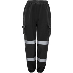 Supertouch Hi Vis Jogging Bottoms - Black