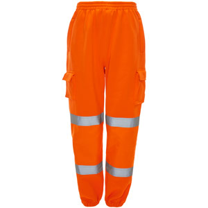 Supertouch Hi Vis Jogging Bottoms - Orange