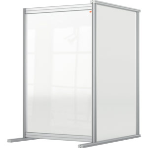 Nobo Premium Plus Clear Acrylic Protective Desk Divider Screen Modular System Extension 600x1000mm