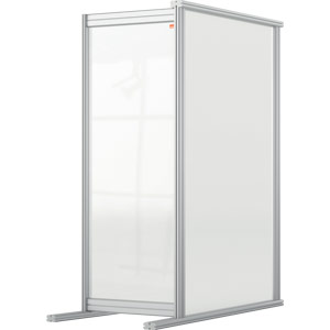 Nobo Premium Plus Clear Acrylic Protective Desk Divider Screen Modular System Extension 400x1000mm