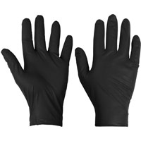 Supertouch PG-901 Disposable Nitrile Diamond Grip Gloves - Black
