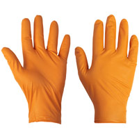 Supertouch PG-901 Disposable Nitrile Diamond Grip Gloves - Orange